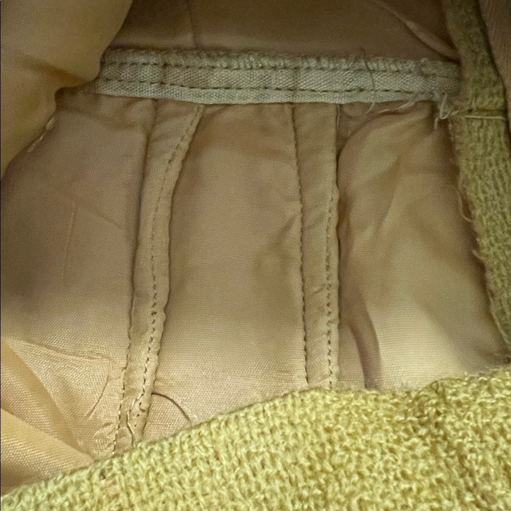 Vintage Chic Mustard Dress and Jacket Ensemble with Matching Belt - Picture 16 of 16